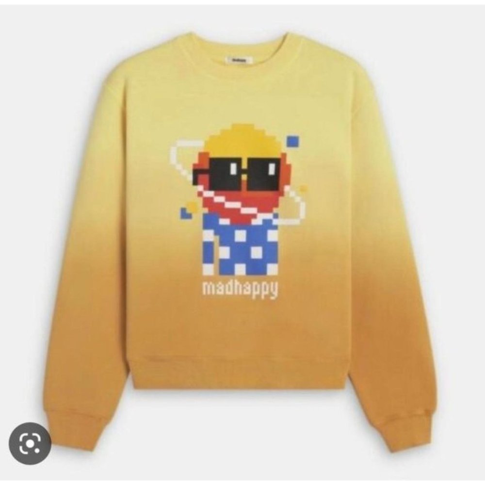 NEW MADHAPPY NOUNS DAO EXCLUSIVE SUNSET OMBRÉ FLEECE CREWNECK SZ MEDIUM